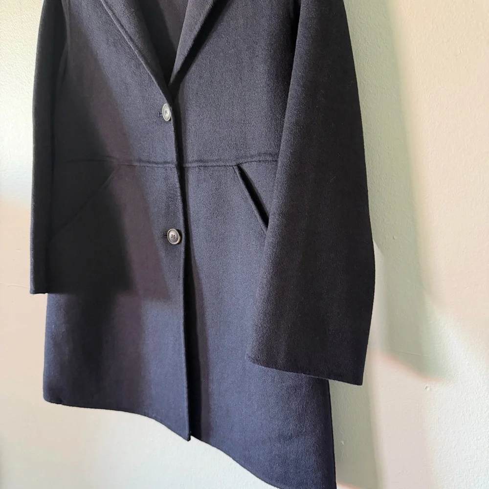 Zara Navy Blue Wool Blend Boys Coats Size 13-14